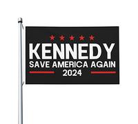 Drapeaux De Cour Kennedy Président 2024 Sauver L'Amérique Suspendre Drapeau De Bienvenue Uv Fade Résistant Bannière Décorative Pour Patio Vacances Intérieur 3X5 Ft