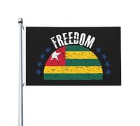 Drapeaux De Cour Le Togo Et La Liberté Imperméable Drapeau De La Fierté Suspendre Bannière Pour Porche Maison Fête 3X5 Ft