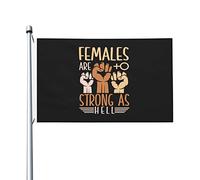 Drapeaux De Cour Les Femmes Sont Fortes Comme L'Enfer Durable Drapeaux Décoratif Suspendre Bannière Pour D'Intérieur Balcon Patio 3X5 Ft