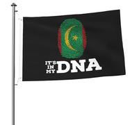 Drapeaux de Cour Mauritanie c'est dans mon ADN Bannière de Cour Maison 3x5 | UV Fade RéSistant Drapeau de Bienvenue Amusant Bannière pour D'Intérieur Pelouse