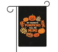 Drapeaux de Cour Mes citrouilles préférées m'appellent Mimi Thanksgiving | Automne Bannière 12x18 Inch Imperméable Drapeau De La Fierté Double Face Bannière de Cour pour Porche Intérieur Vacances