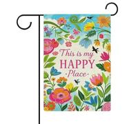 Drapeaux de Cour Mon endroit préféré Bannière de Cour 12x18 Inch | Amusant Drapeau Jardin Suspendre Bannière décorative pour Bureaux Porche D'Intérieur