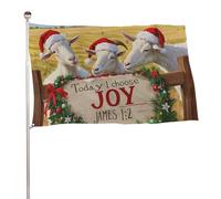 Drapeaux de Cour Noel Aujourd'hui je choisis la Joy Bannière décorative | Durable Décoration De Jardin Amusant Bannière pour Fête D'Intérieur