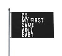 Drapeaux De Cour Non, Mon Prénom N'Est Pas Imperméable Drapeau Suspendre Bannière Décorative Pour Bureaux Patio Ferme 3X5 Ft