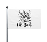 Drapeaux De Cour Passez Un Joyeux Petit Noël ! (Design De Noël) Double Face Drapeau Décoratif De Jardin Imperméable Bannière Pour Bureaux Vacances Extérieure 3X5 Ft