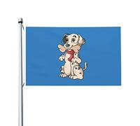 Drapeaux De Cour Petit Chien Mord L'Os Uv Fade Résistant Drapeau De Bienvenue Durable Bannière Pour Maison Extérieure Bureaux 3X5 Ft