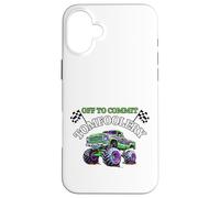 Drapeaux de Course Amusants Monster Truck Off to Commit Tom Foolery Coque pour iPhone 16 Plus