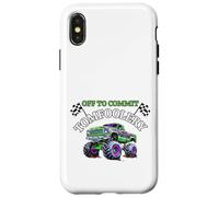 Drapeaux de Course Amusants Monster Truck Off to Commit Tom Foolery Coque pour iPhone X/XS