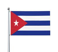 Drapeaux de Cuba, drapeaux décoratifs d'extérieur 0,9 x 1,5 m 100% polyester drapeaux à l'extérieur du drapeau tous temps, la couleur est lumineuse et facile à estomper, séchage rapide.