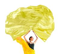 Drapeaux de culte de 140 cm pour danses, églises, louanges, danse pour mousseline de soie avec tiges flexibles pour adultes et enfants