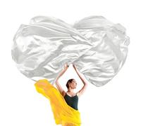Drapeaux de culte de 140 cm pour danses, églises, louanges de danse, drapeaux pour culte en mousseline de soie avec tiges flexibles pour adultes et enfants