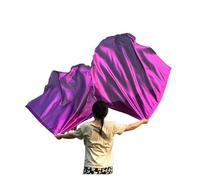 Drapeaux de culte, Drapeaux d'éloge de culte danse 55 pouces avec le demi-cercle Rod pli multicolore(Purple)