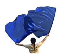 Drapeaux de culte, Drapeaux d'éloge de culte danse 55 pouces avec le demi-cercle Rod pli multicolore(Royal Blue)