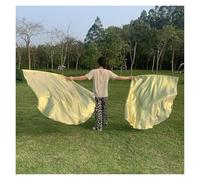 Drapeaux de culte, Drapeaux d'éloge de culte danse 55 pouces avec le demi-cercle Rod pli multicolore(White Gold)