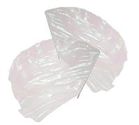 Drapeaux de culte pour église de danse 2 pièces drapeaux danse louange en demi-cercle 55 pouces avec tige intégrée en soie comme bannière d'adoration pour danseur blanc