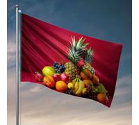 Drapeaux de décoration de chambre Un assortiment coloré de fruits frais. Drapeau cool drapeaux pour dortoir universitaire Accessoires de grotte (120 x 180 cm)