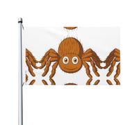 Drapeaux de décoration de jardin à motif araignée mignonne double face, adaptés pour les balcons, les porches, etc.