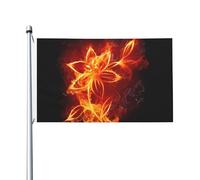 Drapeaux de décoration de jardin à motif fleurs de feu flamboyantes double face, adaptés pour les balcons, les porches, etc.