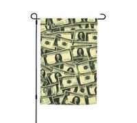 Drapeaux de décoration de jardin de nombreux dollars de dessin animé, design durable et élégant pour toutes les saisons, convient pour les terrasses, balcons, pelouses