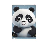 Drapeaux de dessin animé panda pour l'extérieur 6 x 0,9 m - Drapeau de jardin vertical double face - Bannière de vacances avec œillets - Drapeau de maison pour pelouse, porche, décoration d'intérieur