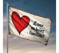 Drapeaux de dortoir pour amour, mariage et famille : un voyage sincère drapeau de jardin drapeau printemps et été drôle décoration de salle de bain (30 x 45 cm)