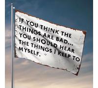 Drapeaux de dortoir pour filles avec inscription « If You Things Are Bad » (30 x 45 cm)