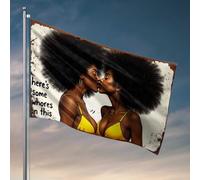 Drapeaux de dortoir pour filles Love And Affection : A Celebration of Black Women Beauty Flag Drapeaux de voiture pour chambre cadeaux pour décoration d'intérieur (30 x 45 cm)