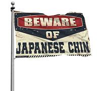 Drapeaux de dortoir pour gars, méfiez-vous du menton japonais, règles de chambre (120 x 180 cm)