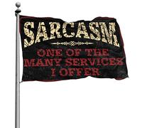 Drapeaux de dortoir pour gars, sarcasme, l'un des nombreux services que j'offre drapeau, décoration de salle de jeux, accessoires de salle de bain (152 x 244 cm)