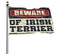 Drapeaux de dortoir pour les gars « Beware of Irish Terrier » - Règles de chambre (60 x 90 cm)