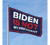 Drapeaux de dortoir pour les gars Biden Is Not My President - Décoration de ferme pour la maison - Cadeaux amusants pour mari (120 x 180 cm)