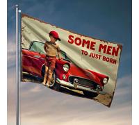 Drapeaux de dortoir pour les gars, certains hommes à juste naître, drapeaux pour hommes, affiches cool pour les hommes (60 x 90 cm)