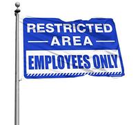 Drapeaux de dortoir pour les gars - Panneau « Employees Only » - Décoration de salle de bain (120 x 180 cm)