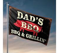 Drapeaux de dortoir pour les gars qui grillent avec papa, drapeau de barbecue pour dortoir, drapeaux amusants (60 x 90 cm)