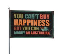 Drapeaux de dortoir pour les gars « You Can'T Buy Happiness But You Can Marry An Australian Flag » Décoration de salle de bain (120 x 180 cm)