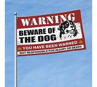 Drapeaux de dortoir universitaire « Beware of Dog » - Accessoires pour grotte - 120 x 180 cm