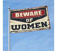 Drapeaux de dortoir universitaire « Beware of Women » - Accessoires pour grotte - 120 x 180 cm