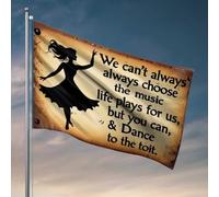 Drapeaux de dortoir universitaire Embrace Life'S Music: Dance To The Beat! Drapeau amusant pour les garçons (152 x 244 cm)