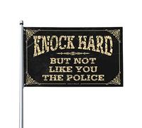 Drapeaux de dortoir universitaire frappent dur mais pas comme vous le drapeau de la police, décoration d'automne, décoration d'intérieur extérieure pour hommes (60 x 90 cm)