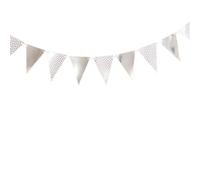 Drapeaux De FêTe Bannière de drapeau bannière d'anniversaire for la décoration mariage fête d'événement à maison(Silver-2pcs)