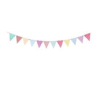 Drapeaux De FêTe Bannière de drapeau joyeux anniversaire en papier, 1 ensemble décorations fête, décoration Festival(Color4)