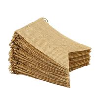 Drapeaux De FêTe Bannière en toile de jute, drapeau machaon, bannière d'écriture manuscrite for fête d'anniversaire, mariage, noël, décoration DIY for les vacances(20PCS)