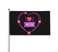 Drapeaux de fête des mères « J'aime maman » 90 x 150 cm, grande bannière de bienvenue, drapeau de jardin, décoration extérieure, pour maison, cour, cadeaux de fête
