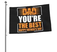 Drapeaux de fête des pères « Papa, tu es le meilleur » pour l'extérieur, bannière robuste double face de 2 x 3 pieds, pour la maison, la cour, le festival, la décoration de jardin extérieur, drapeau d