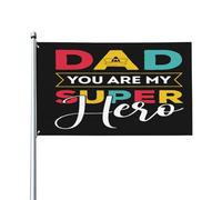 Drapeaux de fête des pères « Papa, tu es mon super-héros » 3 x 5 pieds, grande bannière de bienvenue, drapeau de jardin, décoration extérieure, pour maison, cour, cadeaux de fête