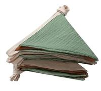 Drapeaux De FêTe Fanion bannière drapeaux coton tissu Triangle fanion guirlandes lavable banderoles for maison jardin rue(Green)