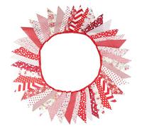 Drapeaux de fête Fanions en tissu Floral de 12M, banderole décoration for mariage, fête d'anniversaire, noël, bannière jardin(Color6)