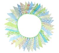 Drapeaux De FêTe Fanions en tissu Floral de 12M, banderole décoration for mariage, fête d'anniversaire, noël, bannière jardin(Color3)