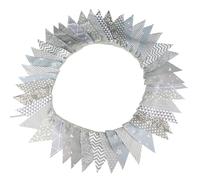 Drapeaux De FêTe Fanions en tissu Floral de 12M, banderole décoration for mariage, fête d'anniversaire, noël, bannière jardin(Color8)