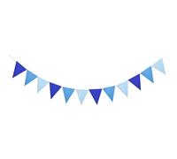 Drapeaux de fête Guirlande multicolore à 12 drapeaux de 2.5m, bannière for décoration fête d'anniversaire, salle, guirlande suspendue(Color12)